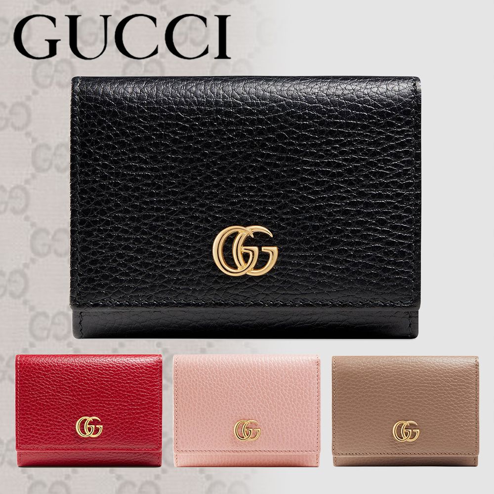 GUCCI】〔プチ マーモント〕レザー三つ折りウォレット☆国内発 (GUCCI