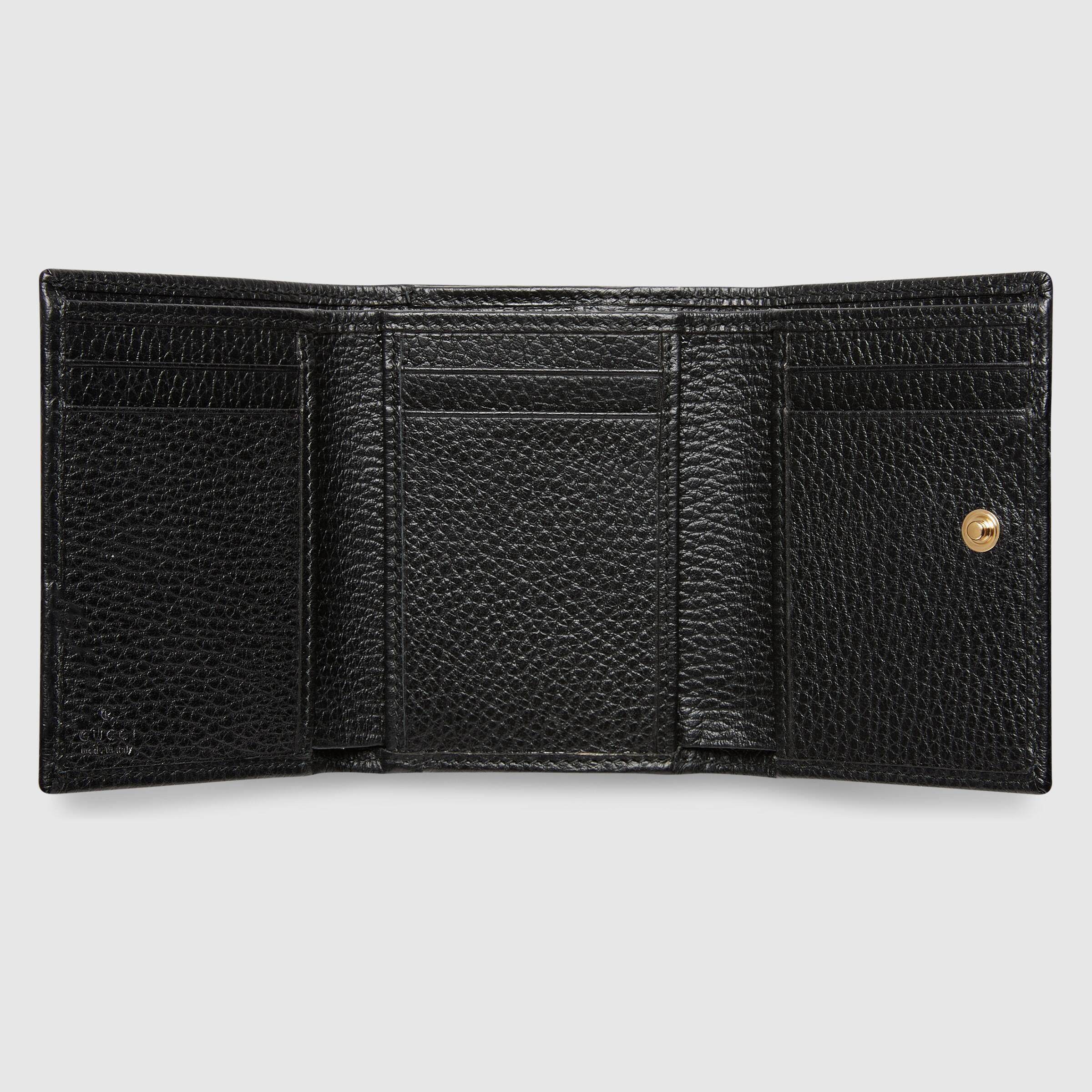 GUCCI】〔プチ マーモント〕レザー三つ折りウォレット☆国内発 (GUCCI