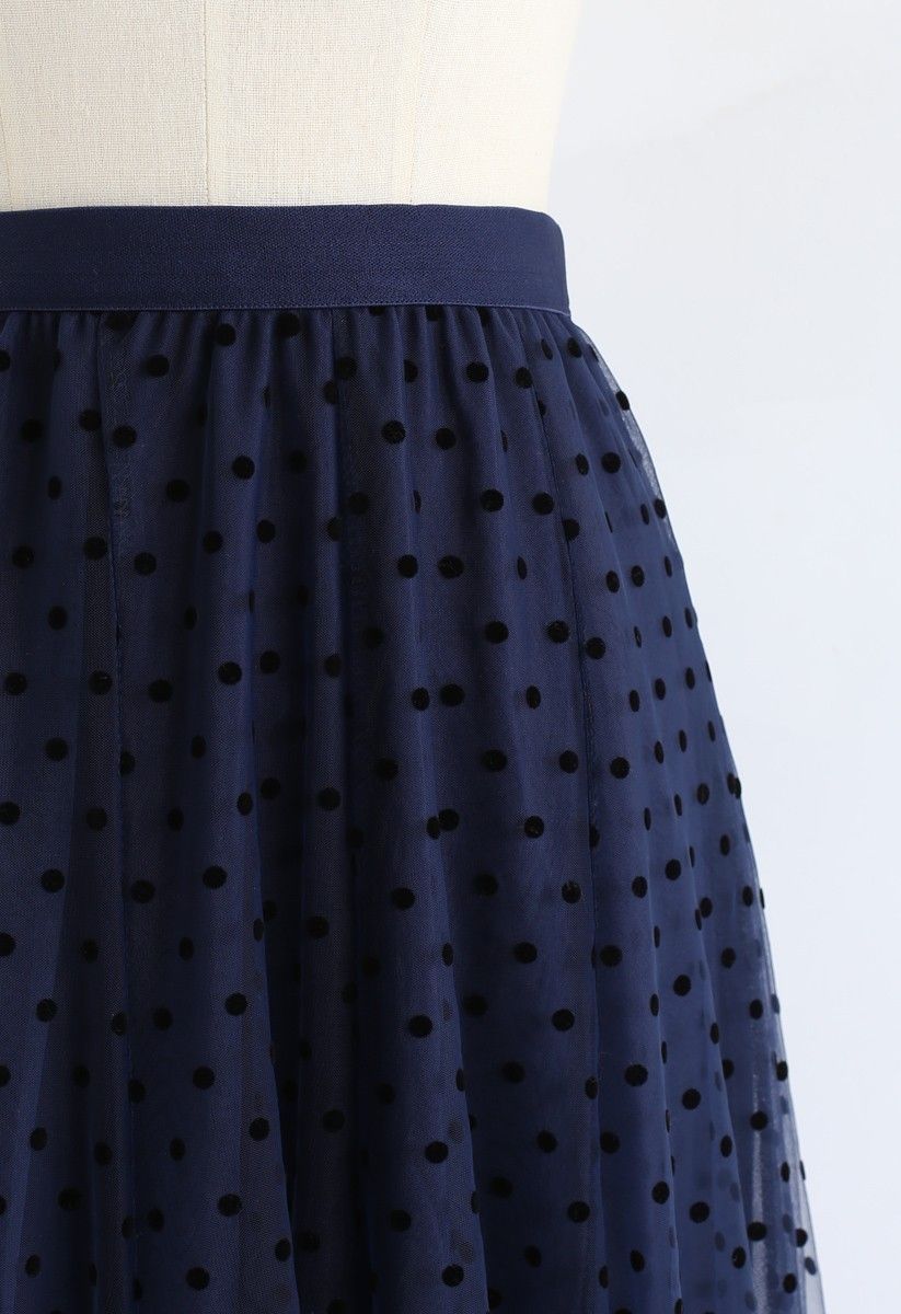 CHICWISH☆ドット柄メッシュチュールスカート☆ (Chicwish