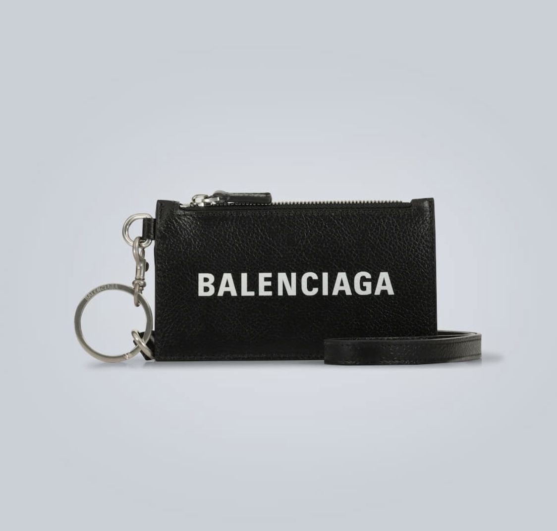 BALENCIAGA カードホルダー付き ネックストラップ レザー (BALENCIAGA BALENCIAGA カードホルダー付き ネックストラップ レザー (BALENCIAGA