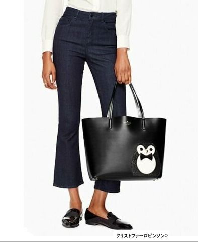 Kate Spade Clifton Lane Penguin レザー ペンギン トート☆ (kate ...