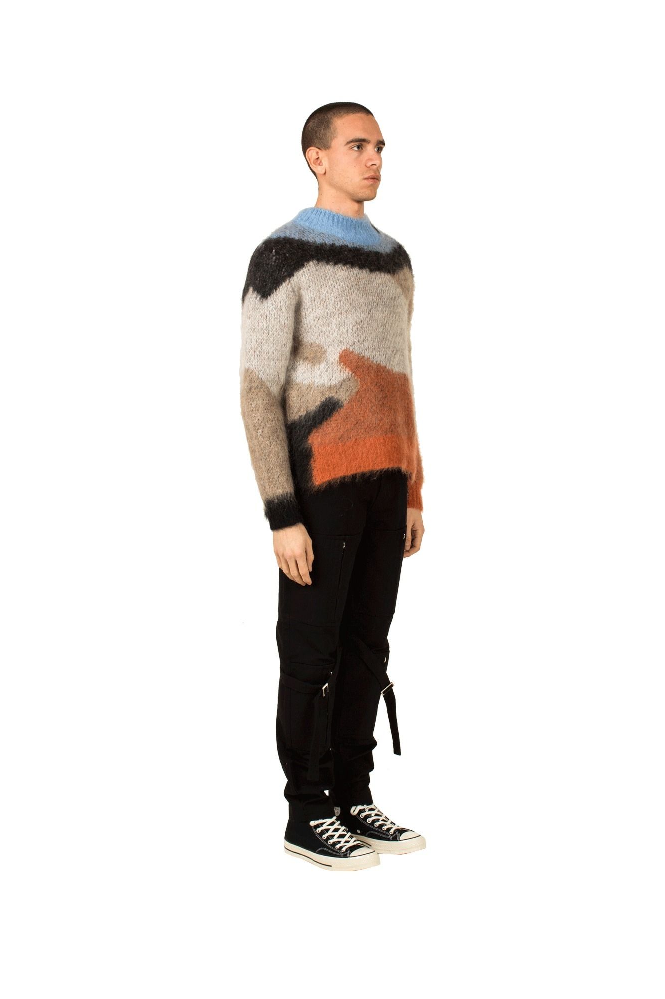 残り僅か AMBUSH アンブッシュ モヘアクルーネックセーター (AMBUSH 値下げ特別価格 AMBUSH モヘアニット ニット/セーター