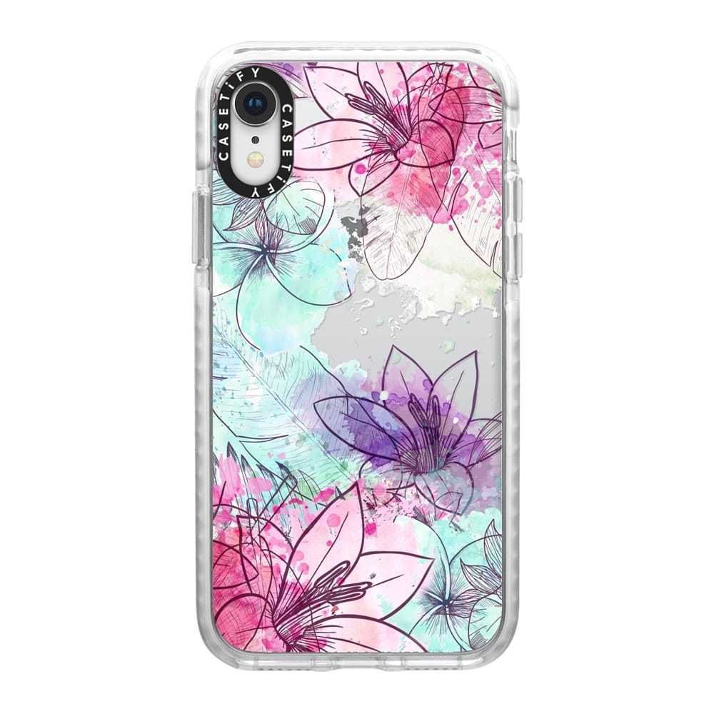 ケースティファイ】淡い水彩花柄 トロピカル☆iphoneケース (Casetify ケースティファイ】淡い水彩花柄 トロピカル☆iphoneケース (Casetify