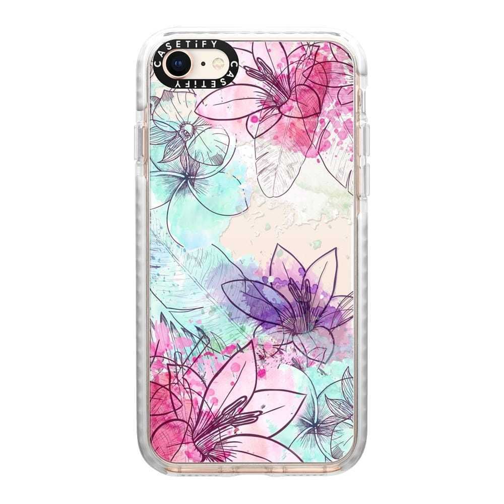 ケースティファイ】淡い水彩花柄 トロピカル☆iphoneケース (Casetify ケースティファイ】淡い水彩花柄 トロピカル☆iphoneケース (Casetify