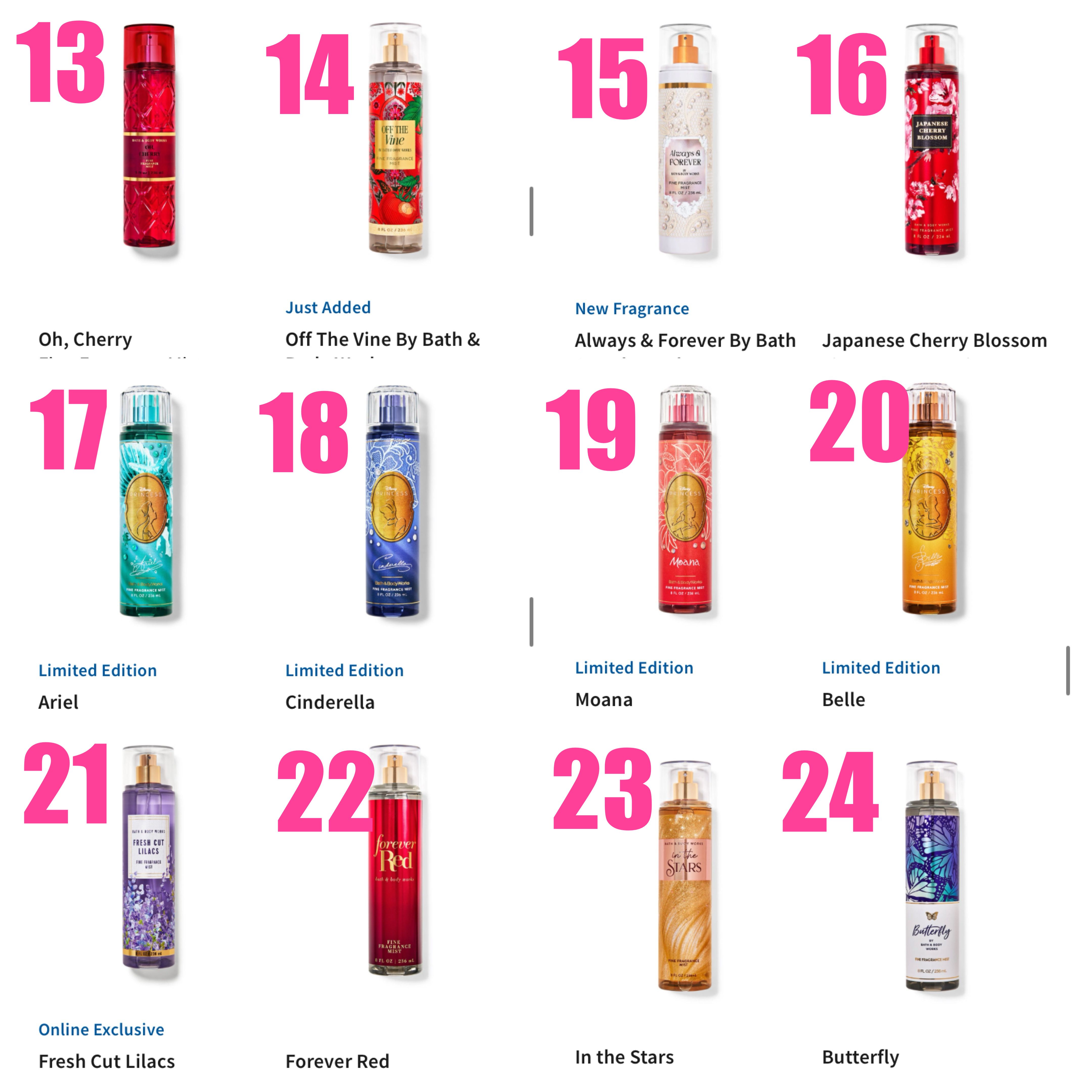 Bath&Body Works ボディミスト6本セット(10ml) - メルカリ