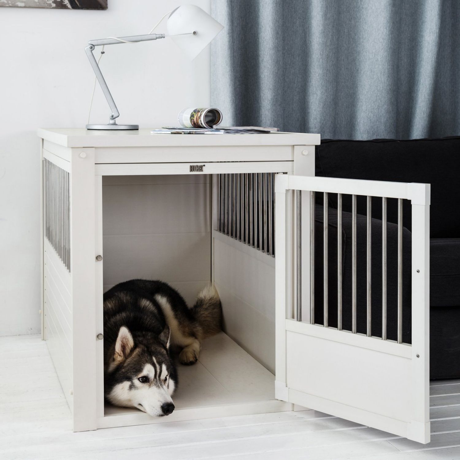 選べるサイズアンティークホワイトドッグ犬ハウスケージm ペットハウス ケージ Buyma
