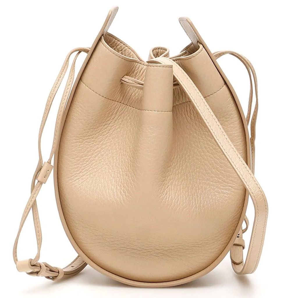 THE ROW】レザー ドローストリング バケットバッグ Beige (The Row THE ROW】レザー ドローストリング バケットバッグ Beige (The Row