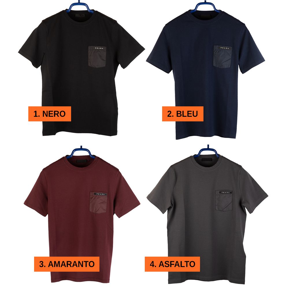 PRADA☆プラダ Tシャツ ポケット付き 半袖 ロゴ コットン (PRADA/T PRADA☆プラダ Tシャツ ポケット付き 半袖 ロゴ コットン (PRADA/T