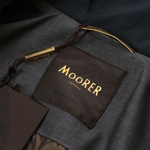 MOORER ダブル スプリングコート MORANDI-KM BLU 258-11838-76