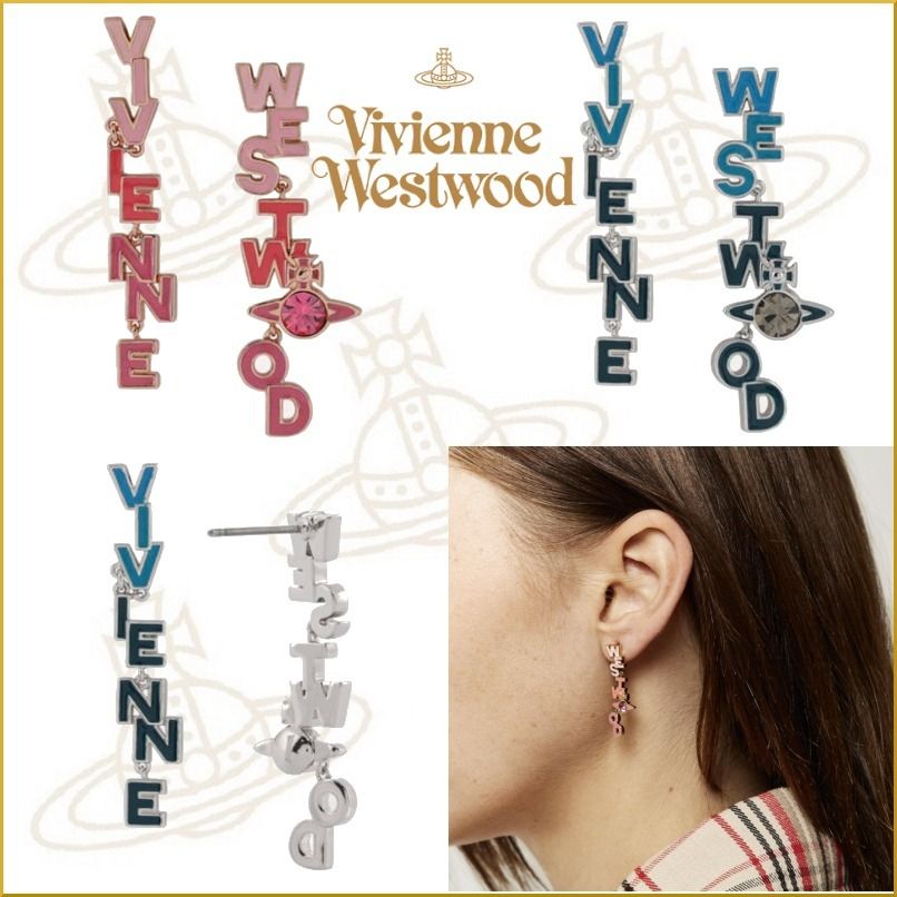 上品】 Vivienne Westwood ヴィヴィアン ロゴピアス - ピアス(片耳用) 上品】 Vivienne Westwood ヴィヴィアン ロゴピアス - ピアス(片耳用)