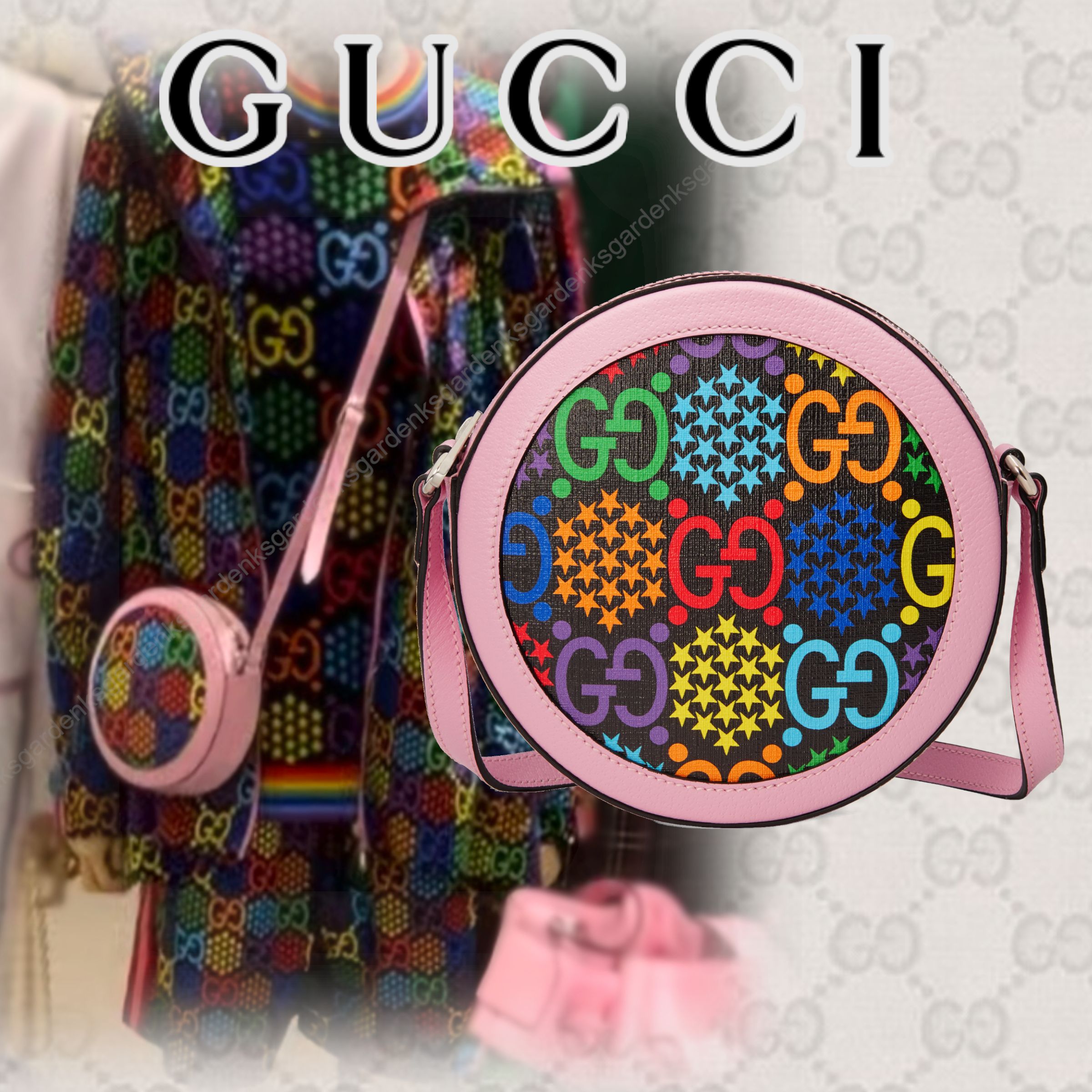 GUCCI☆GGサイケデリック ラウンドショルダーバッグ☆すぐ届く GUCCI☆GGサイケデリック ラウンドショルダーバッグ☆すぐ届く