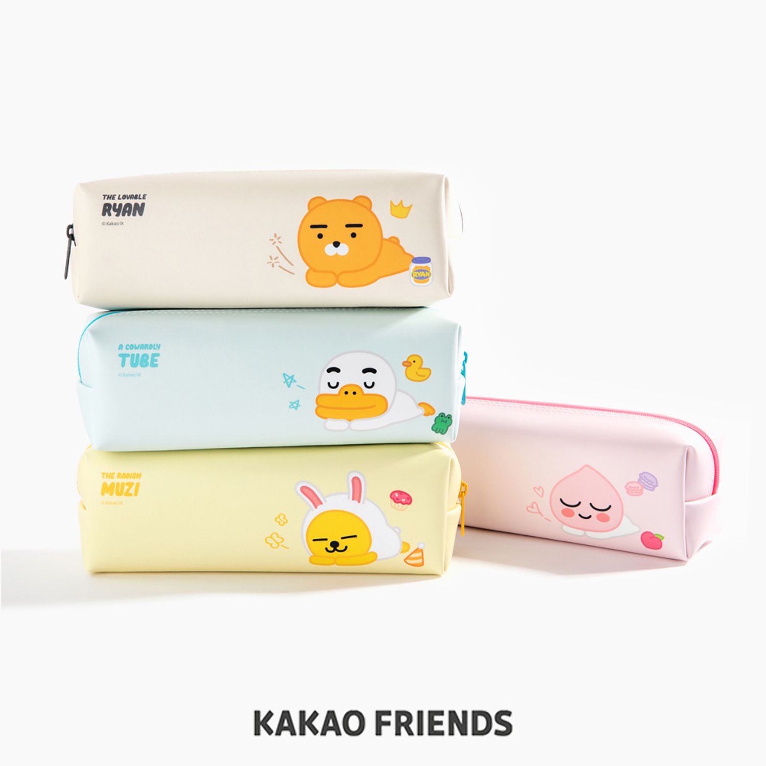 カカオフレンズ ライアン アピーチ 四角 ペンケース ポーチ 筆箱 Kakao Friends デザイン文具 ステーショナリその他 Buyma