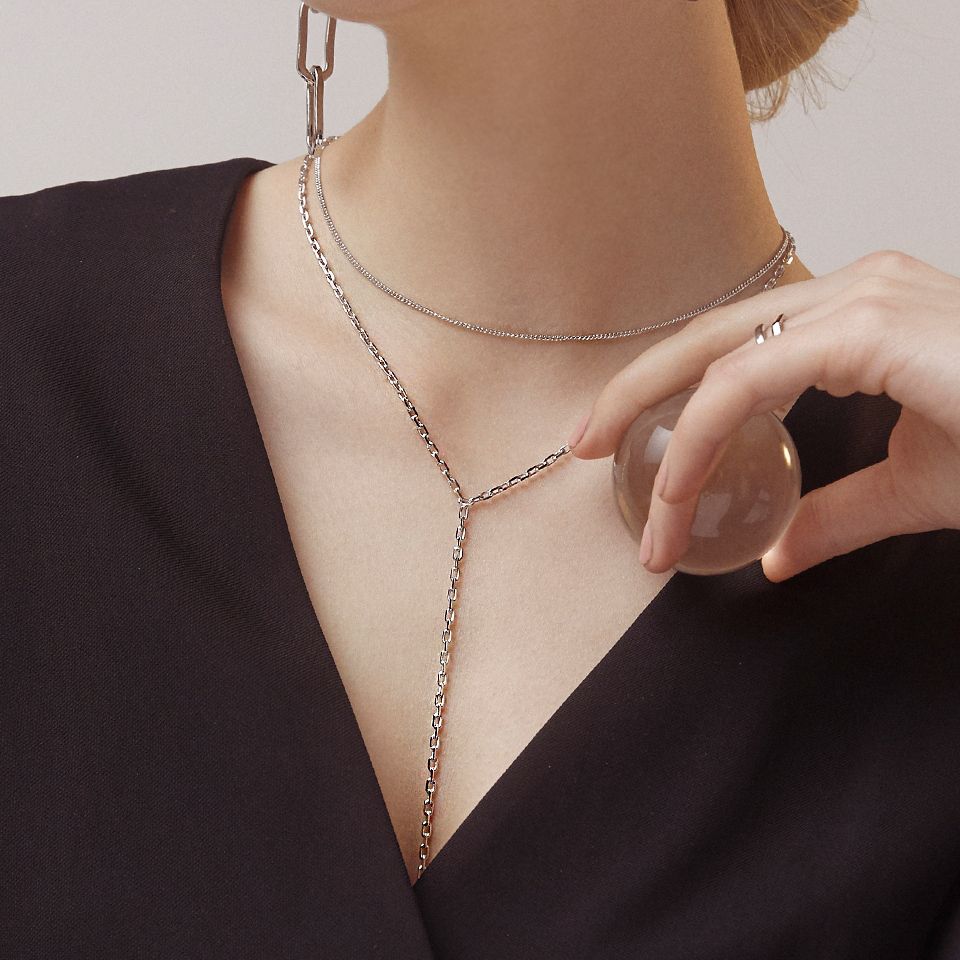Hei・ヘイ urban Y layered necklace レイヤード ネックレス (Hei Hei・ヘイ urban Y layered necklace レイヤード ネックレス (Hei