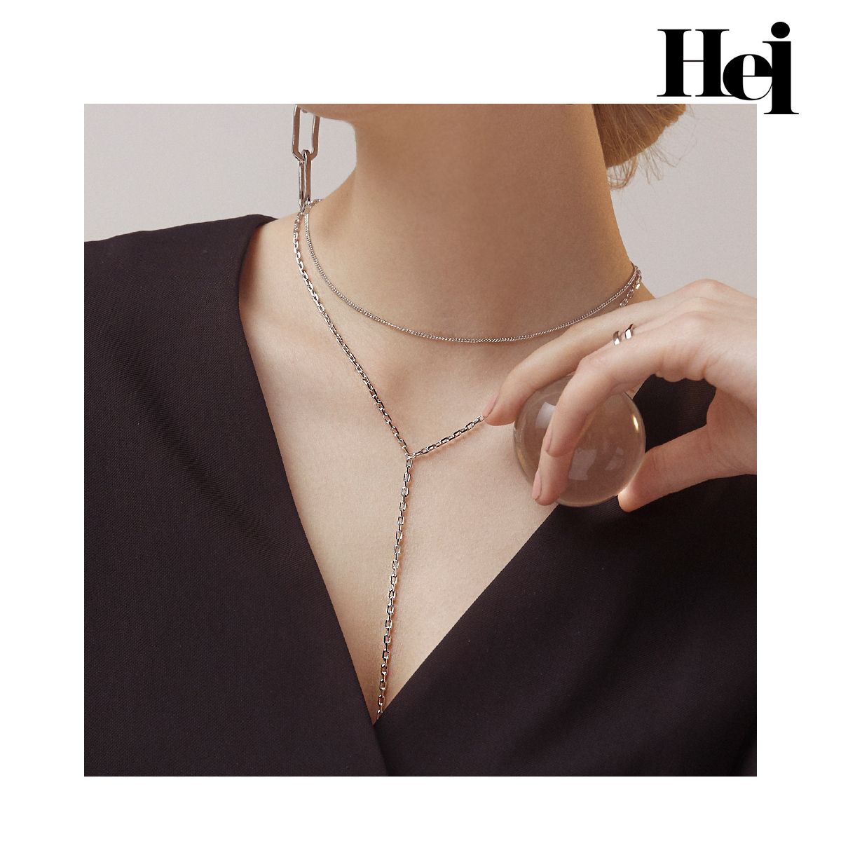 Hei・ヘイ urban Y layered necklace レイヤード ネックレス (Hei Hei・ヘイ urban Y layered necklace レイヤード ネックレス (Hei