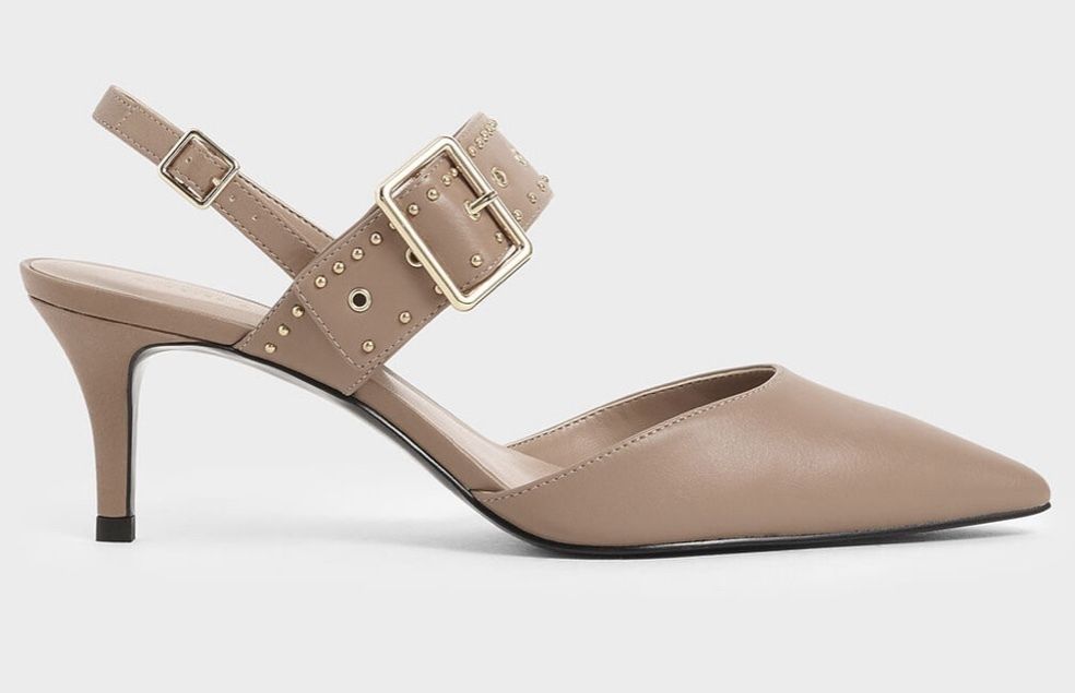 ☆CHARLES & KEITH☆Studded Slingback Heels ヒール/送料込