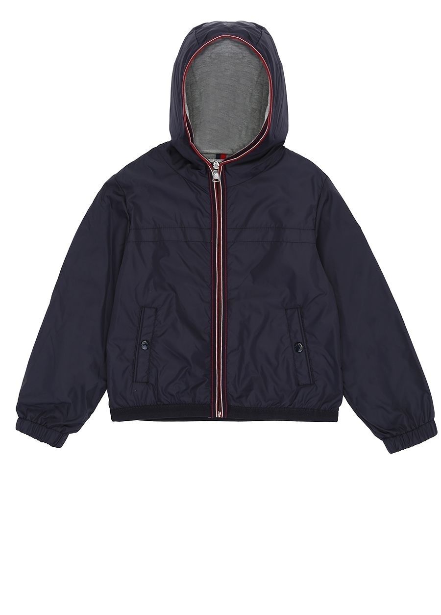 MONCLER Anton ネイビー フード付き ブルゾン レインコート (MONCLER