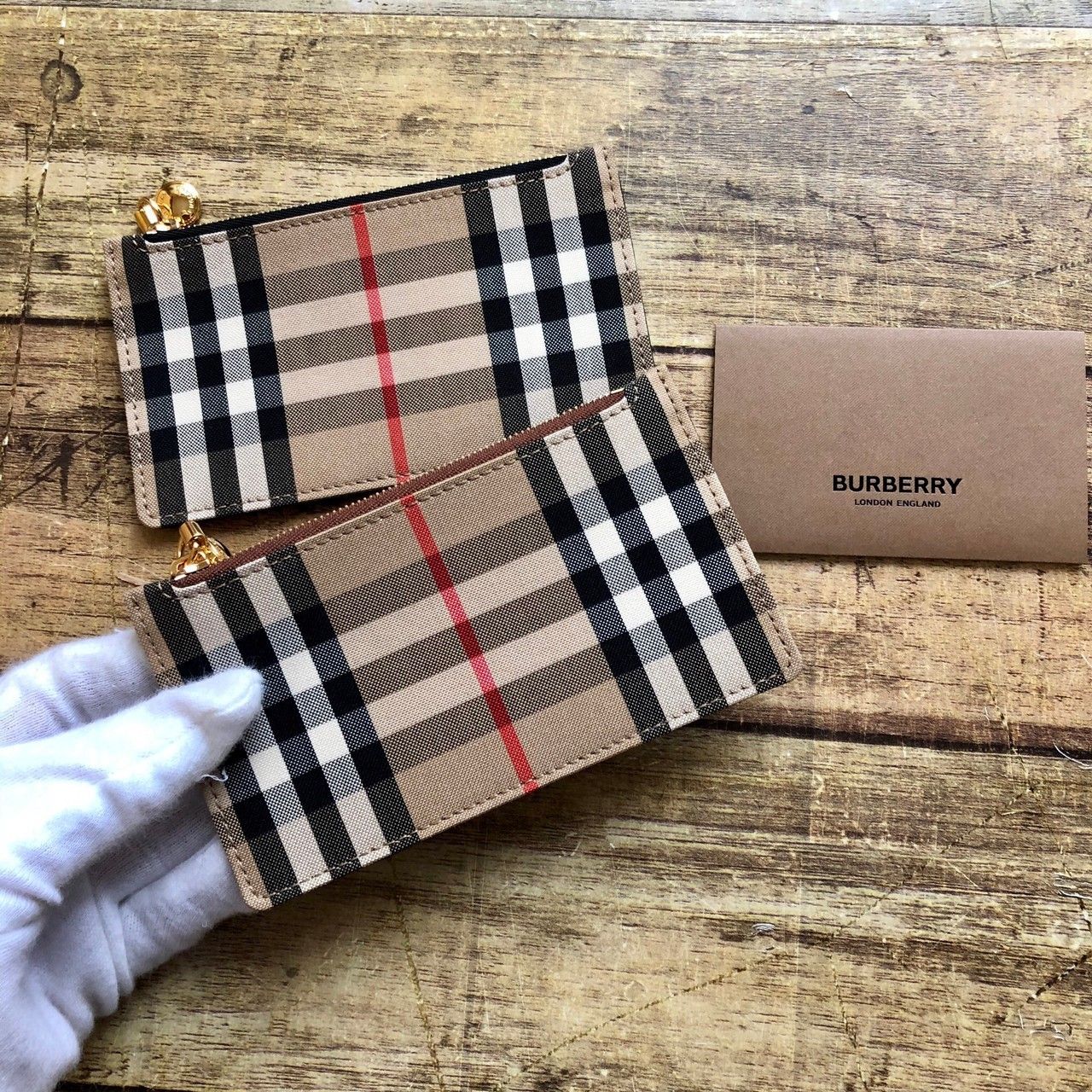 国内即発】BURBERRY バーバリーチェック コイン&カードケース ...