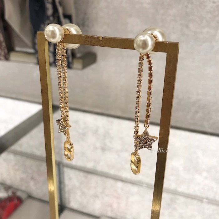 ☆Dior☆“Dior Tribale” CD&星&チェーン*ロングピアス*Gold (Dior ...