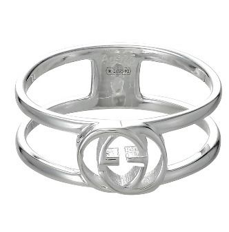 人気☆GUCCI☆インターロッキングG オープンシルバーリング 6mm