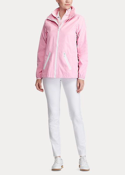 送料無料 ギフト ラルフローレンRLX GOLF 女性用 撥水性 ゴルフジャケット ピンク ジャンパー、ジャケット