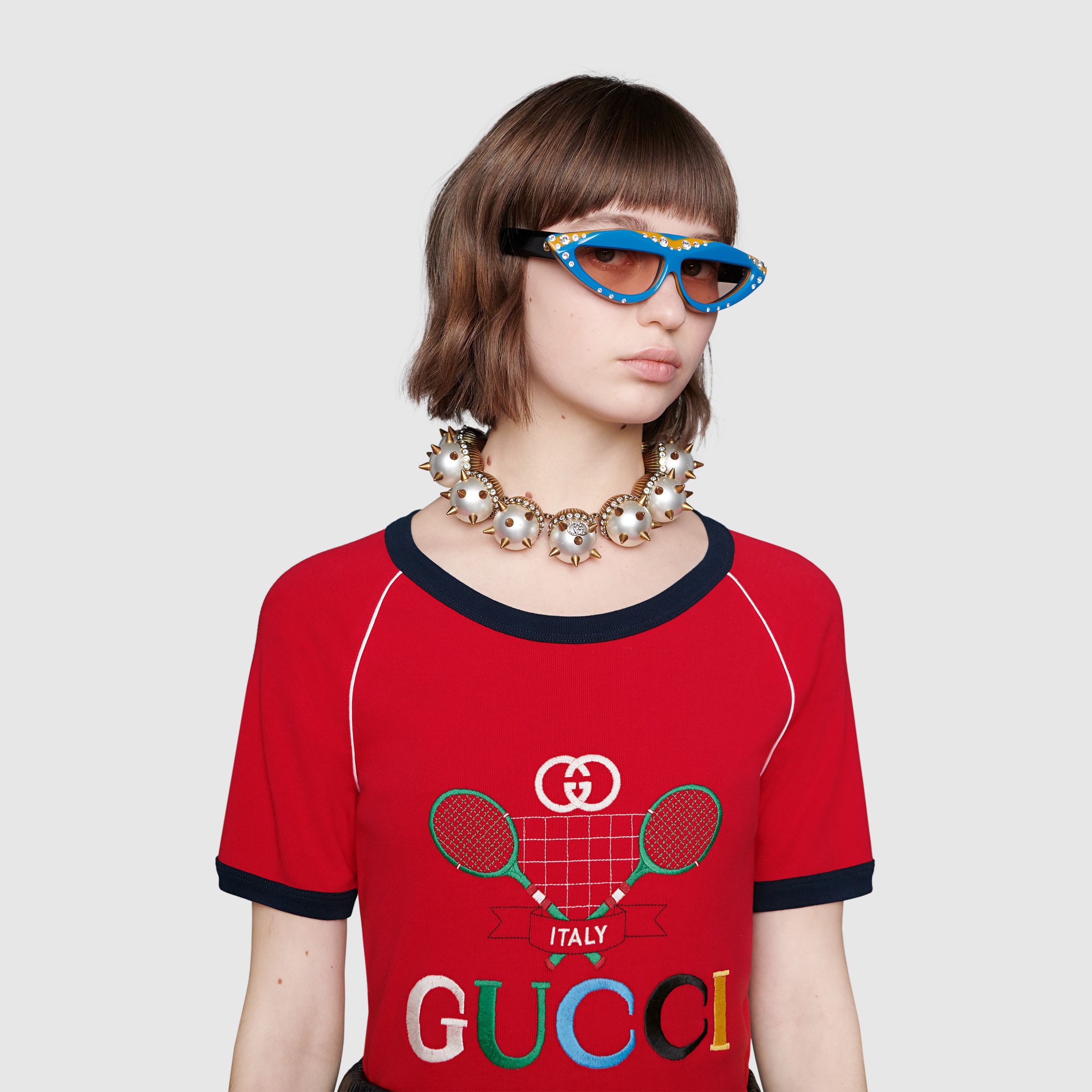 累積売上総額第1位【GUCCI☆20春夏】T-SHIRT WITH GUCCI TENNIS 累積売上総額第1位【GUCCI☆20春夏】T-SHIRT WITH GUCCI TENNIS