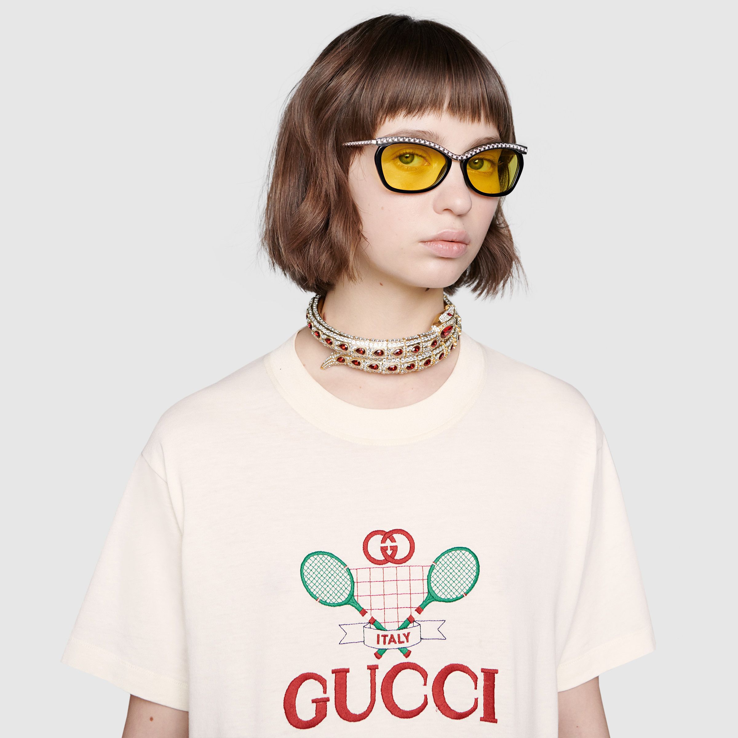 累積売上総額第1位【GUCCI☆20春夏】T-SHIRT WITH GUCCI TENNIS 累積売上総額第1位【GUCCI☆20春夏】T-SHIRT WITH GUCCI TENNIS