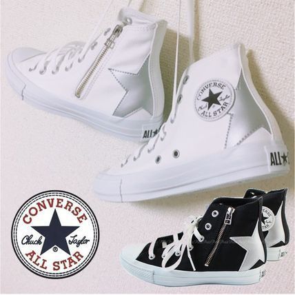 CONVERSE☆ALL STAR】 ジップハイカットスニーカー☆スター柄 CONVERSE☆ALL STAR】 ジップハイカットスニーカー☆スター柄