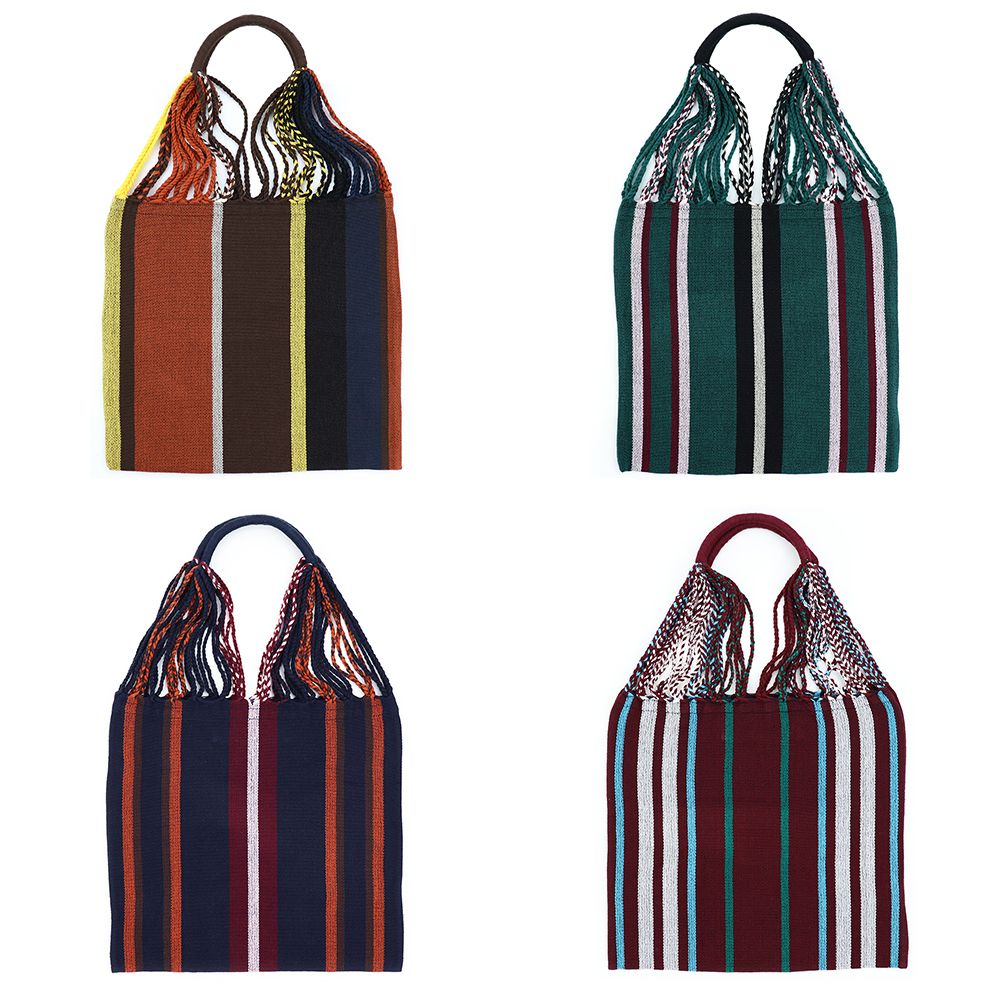 即日発送 マルニ フラワーカフェ ハンモック バッグ ストライプ (MARNI