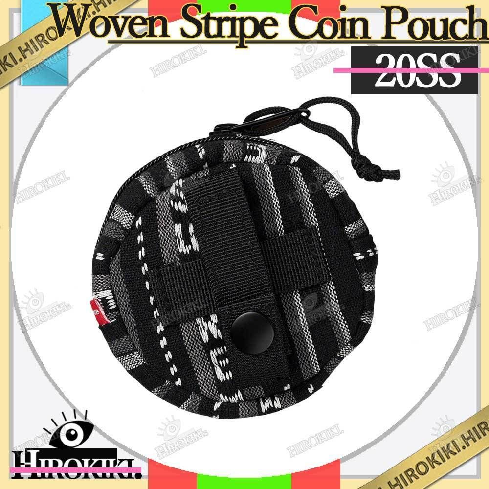 SS20 Supreme woven stripe coin pouch black Bag | eBay