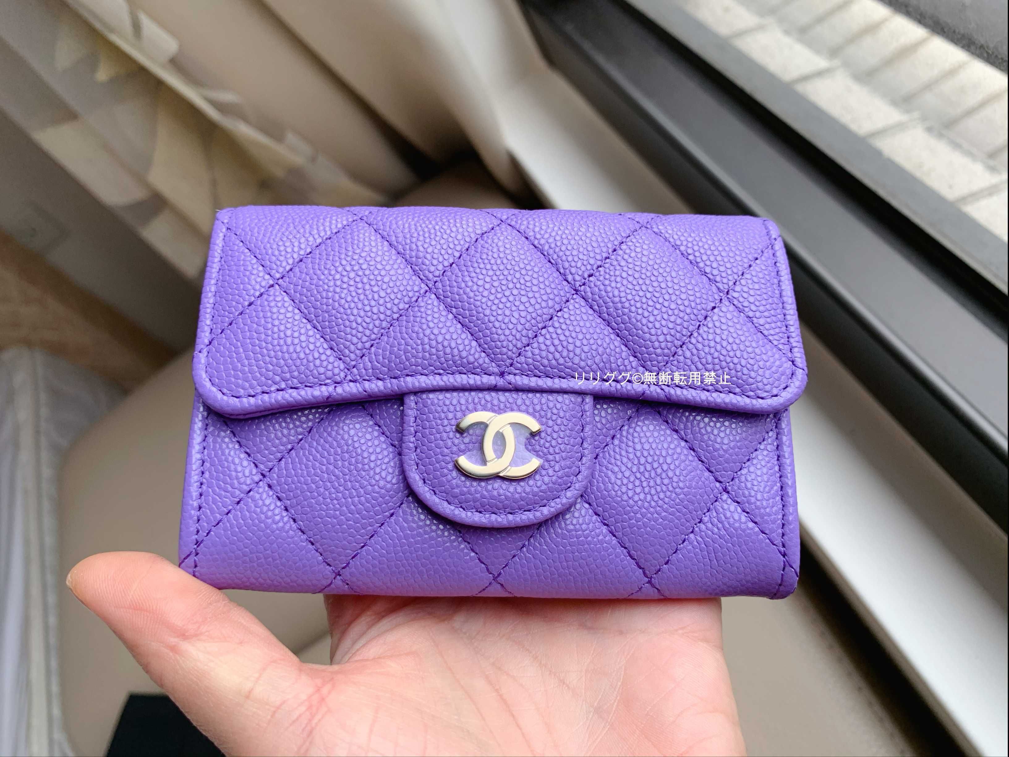 お待たせ! レア品 新品 CHANEL シャネル カードケース パープル 紫