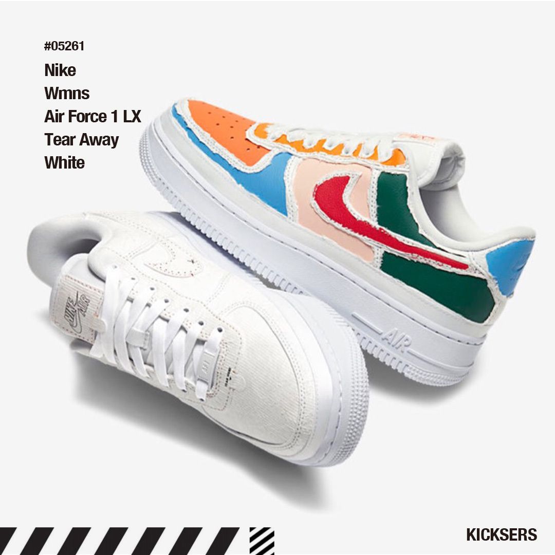 人気話題！Nike Wmns Air Force 1 LX Tear Away White (Nike