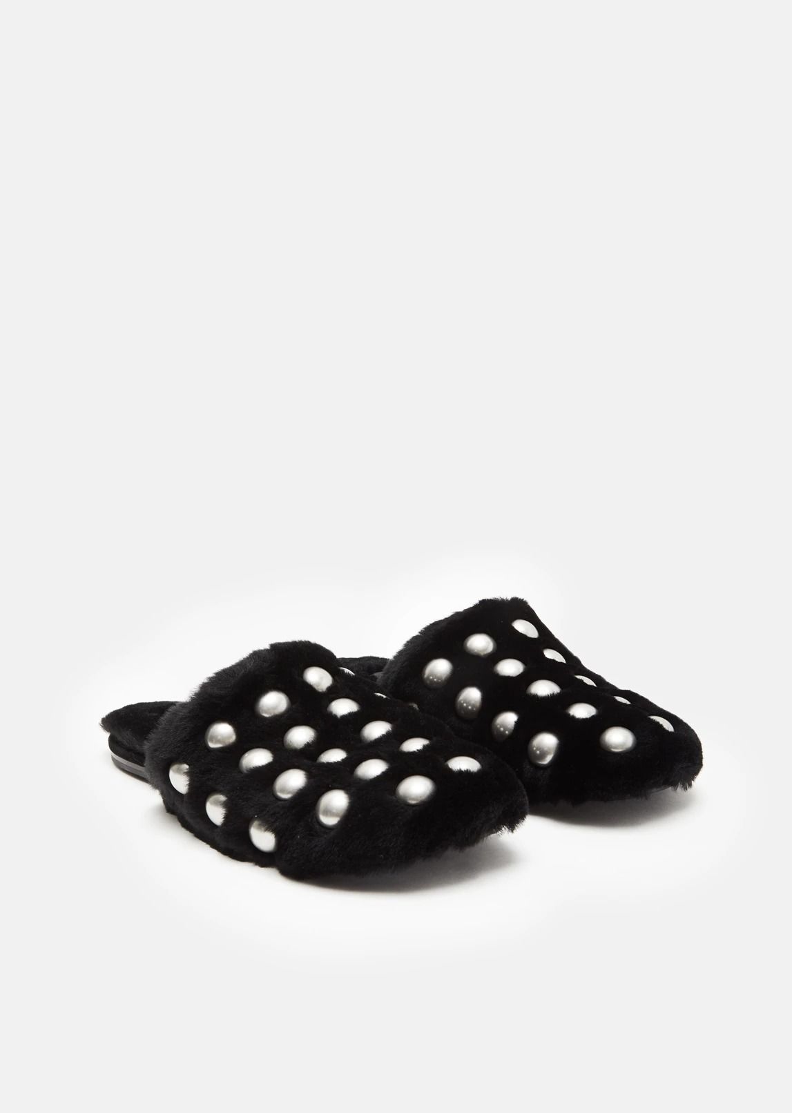 SALE !! Alexander Wang >> スタッズファーサンダル (Alexander Wang 特価正規品 華やかなリアルファーサンダル アレキサンダーワン サンダル
