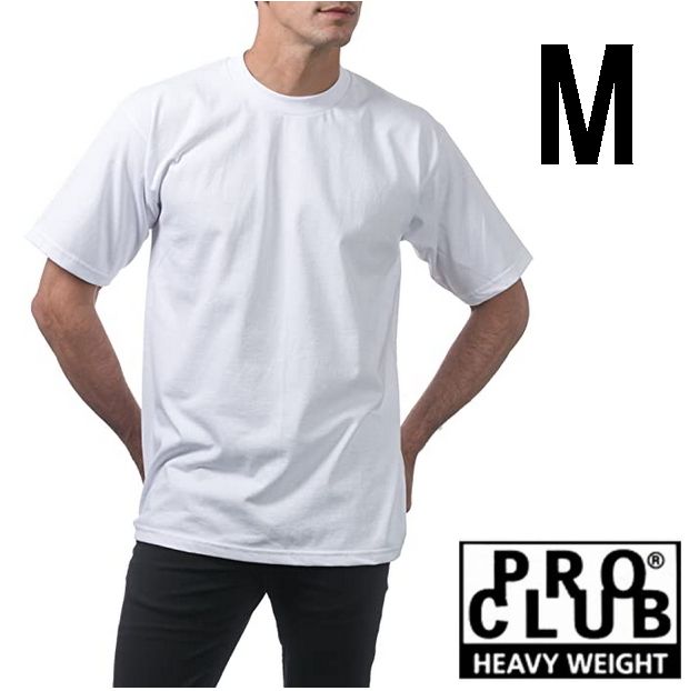 Mサイズ PRO CLUB #101 ホワイト ヘビーウェイト 半袖Ｔシャツ (PRO ...