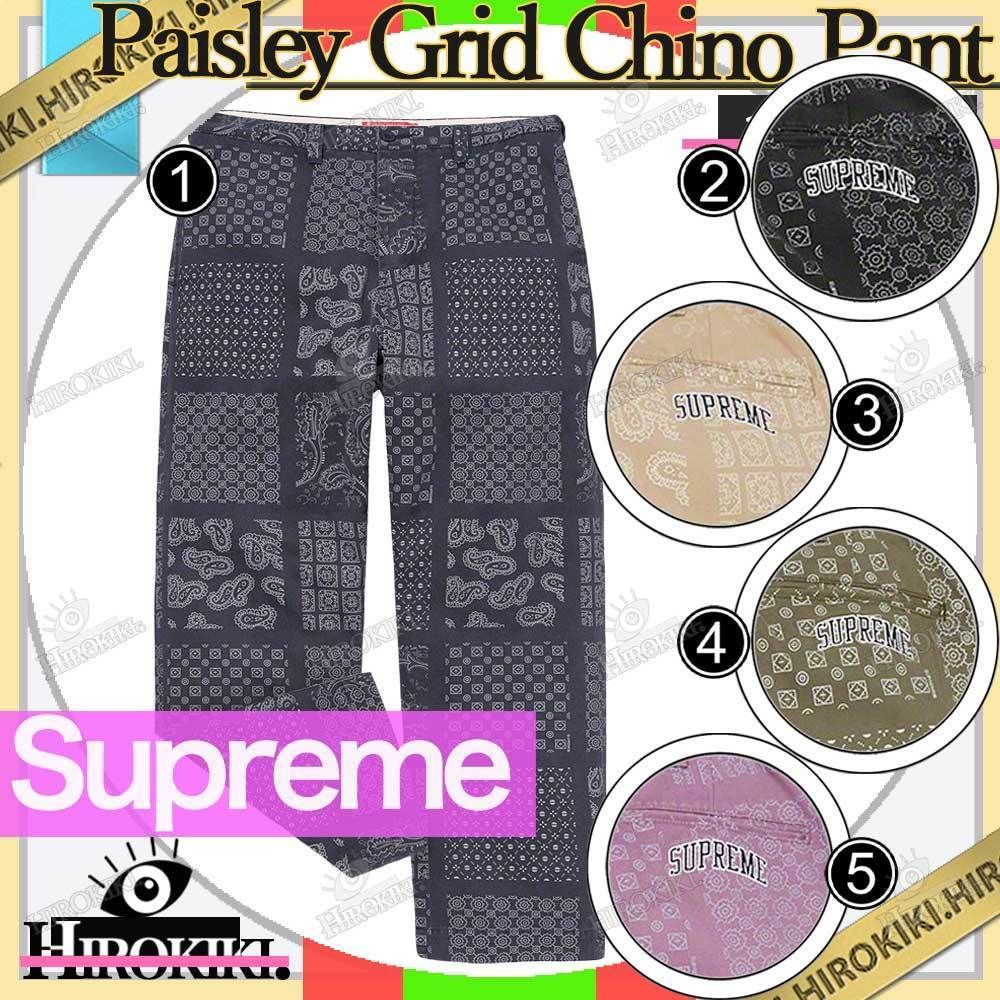 20SS /Supreme Paisley Grid Chino Pant ペイズリー チノパン (Supreme