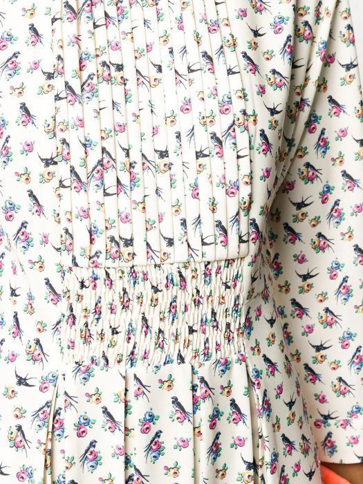【プラダ】スワロー&花プリント☆プリーツドレス*P39U0R_1V6P☆ 【プラダ】スワロー&花プリント☆プリーツドレス*P39U0R_1V6P☆