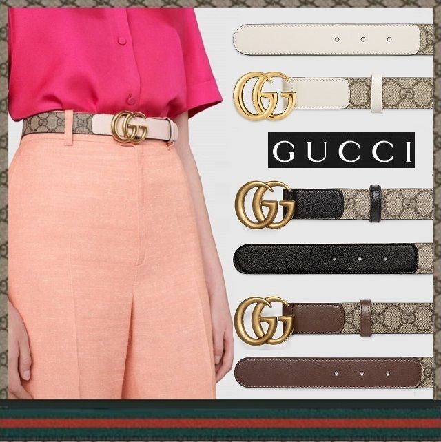 関税補償☆ダブルG バックル GG ベルト(3センチ幅) (GUCCI/ベルト 関税補償☆ダブルG バックル GG ベルト(3センチ幅) (GUCCI/ベルト
