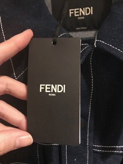 FENDI× FILA モノグラム ブランドロゴバック デニムジャケット