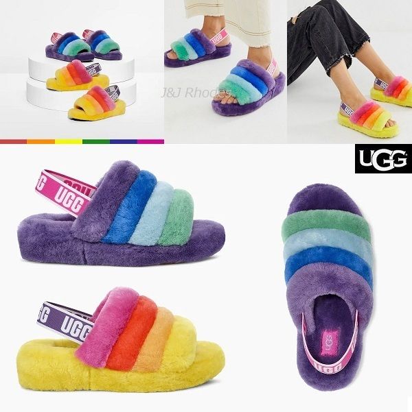 ☆UGG(アグ)☆数量限定 プライド フラッフ イヤー スライド (UGG ...