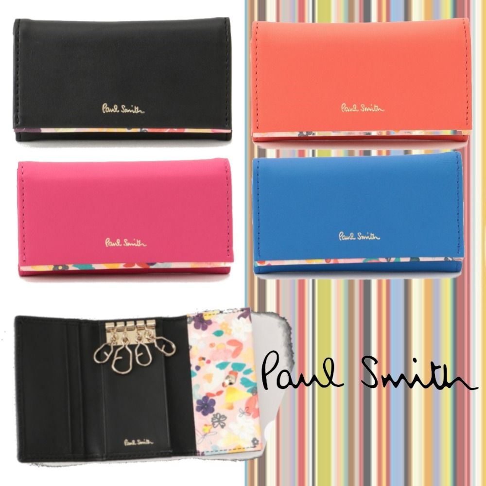【国内即発★PaulSmith】ペタルプリントトリム キーケース♪ ポールスミス ぺタルプリントトリム キーケース（Paul Smith