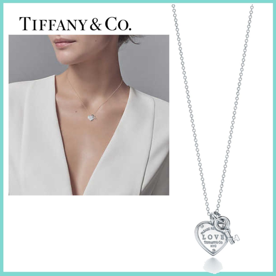 Tiffany & Co HEART KEY ペンダント ネックレス【ランク:A】 楽天市場】ティファニー ネックレス ハート（モチーフ鍵）の通販