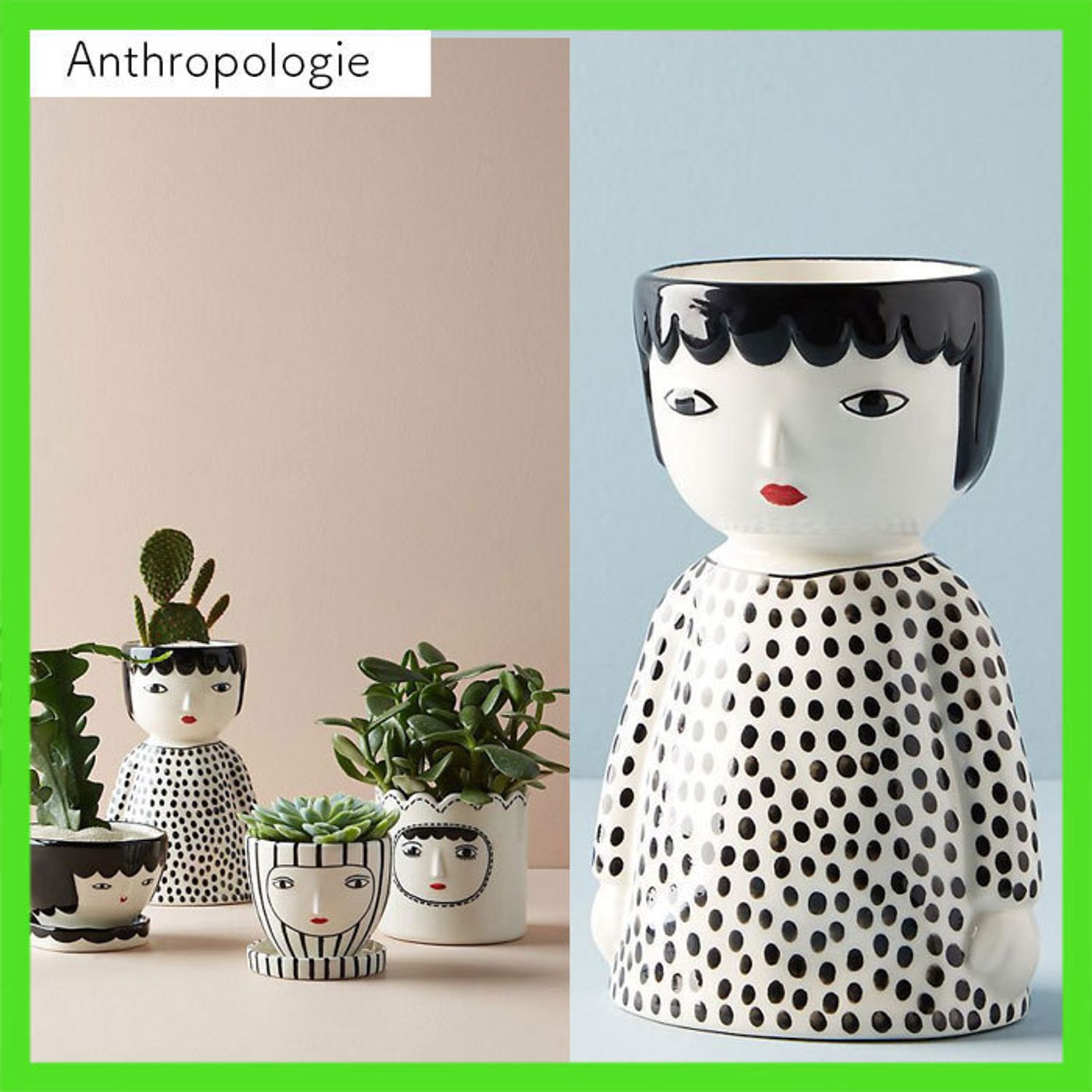 新作 アンソロポロジー ポップで可愛い Vase サボテン 鉢植え Anthropologie 花瓶 植木鉢 Buyma