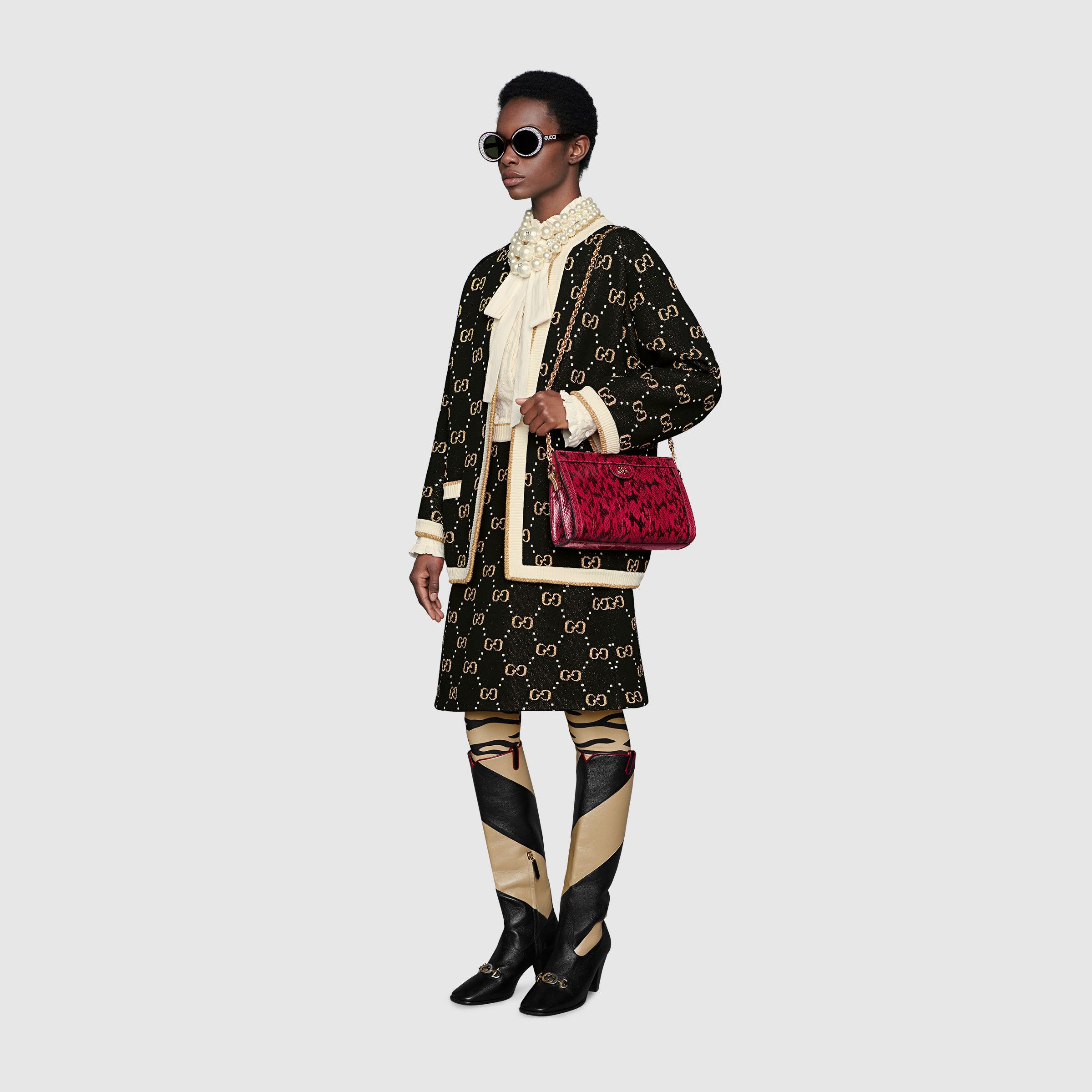 累積売上総額第1位【GUCCI★20/21秋冬】GG WOOL KNIT JACKET