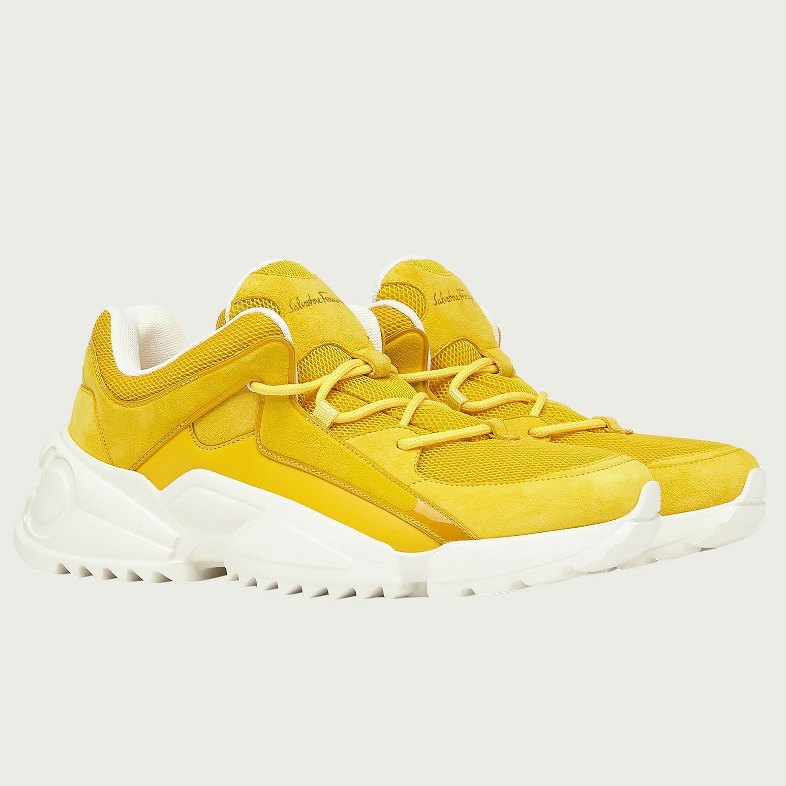 Salvatore Ferragamo スエード レザー ガンチーニ スニーカー ...