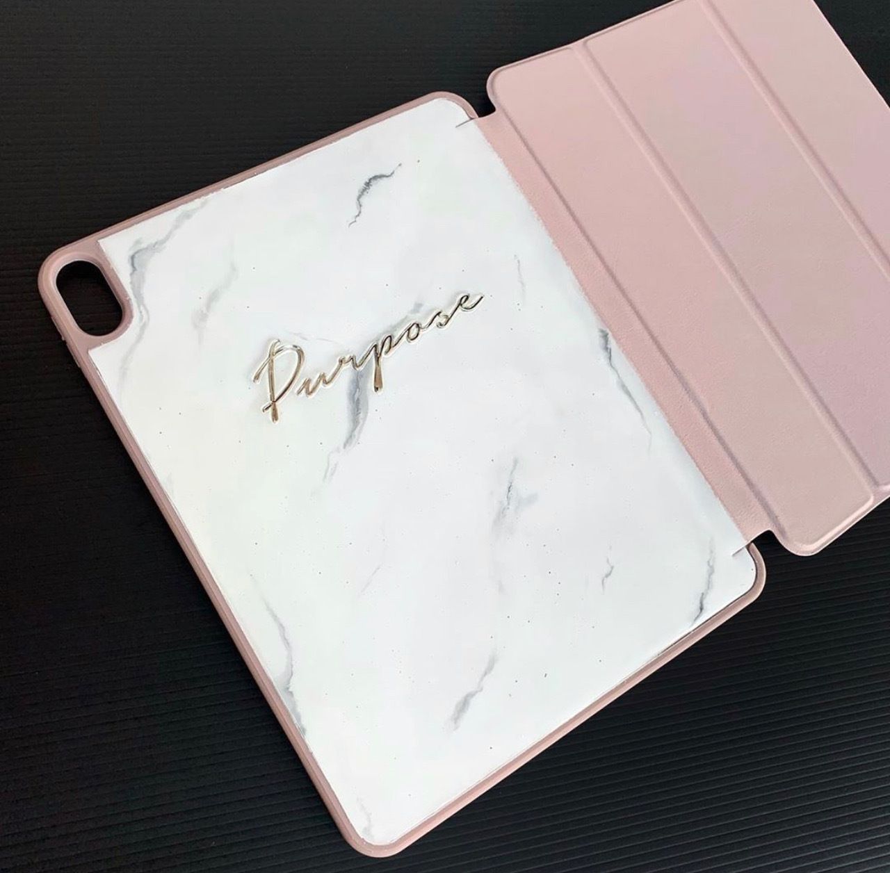 MINT系大理石風 カスタム名入れ グリッターIpadケース♪♪ 大人可愛い大理石風柄ケースに名前が入れられるipadケース (iPad