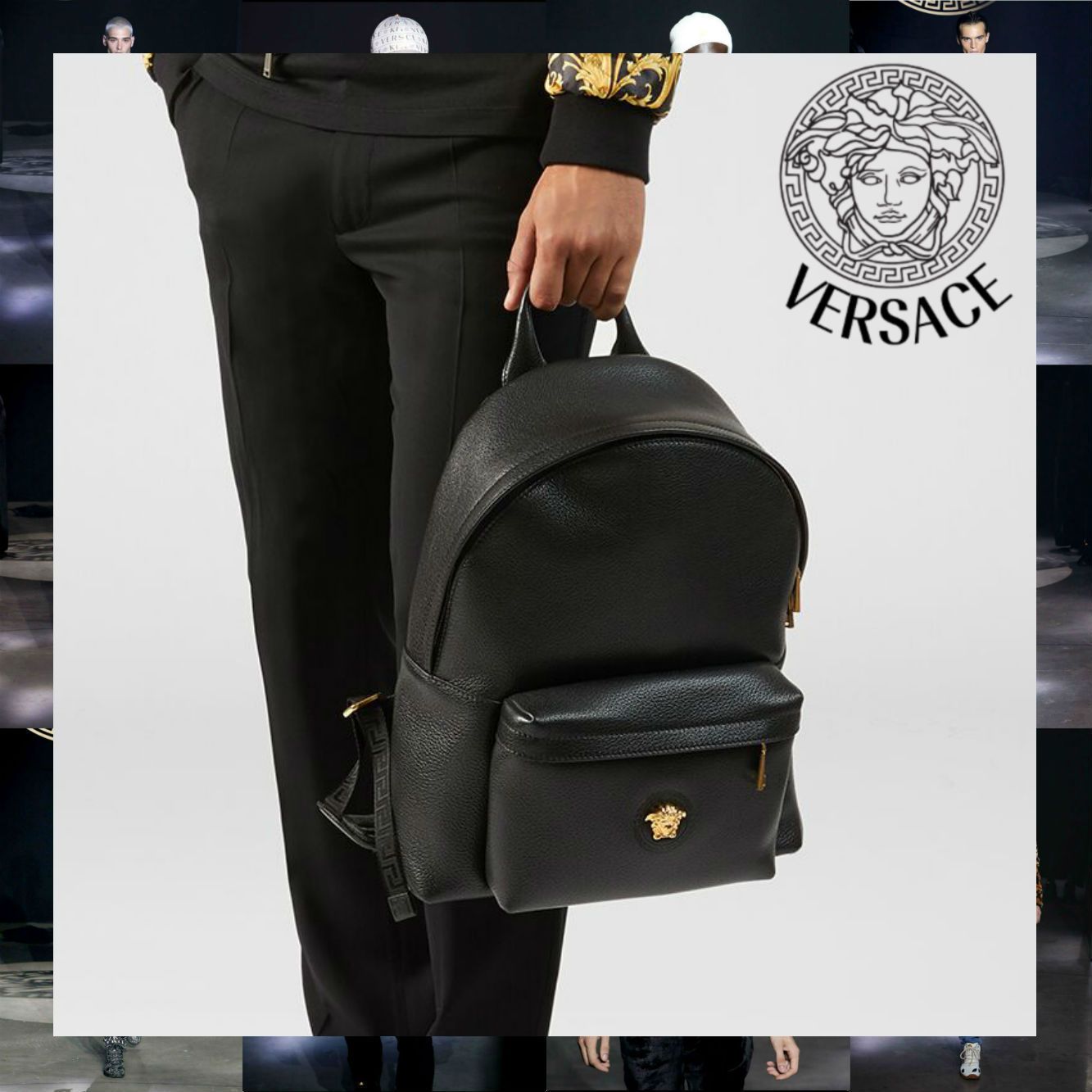 VERSACE カーフレザー メデューサ パラッツォ バックパック (VERSACE