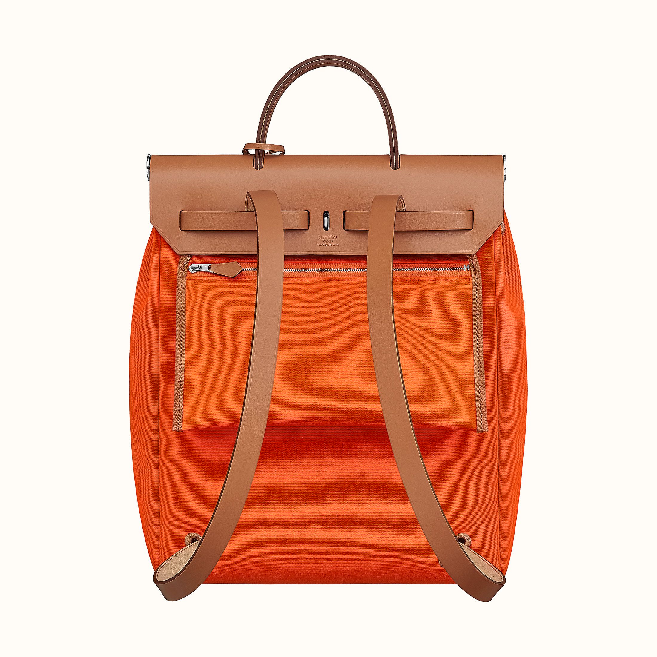 HERMES◆ Herbag a dos Zip retourne tilt Black◆ Hermes Black Herbag A Dos Zip Retourne Backpack – I MISS YOU