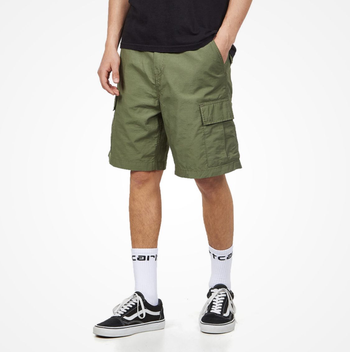 SALE【Carhartt】ロゴ カーゴ ショートパンツ グリーン/送料無料 SALE【Carhartt】ロゴ カーゴ ショートパンツ グリーン/送料無料