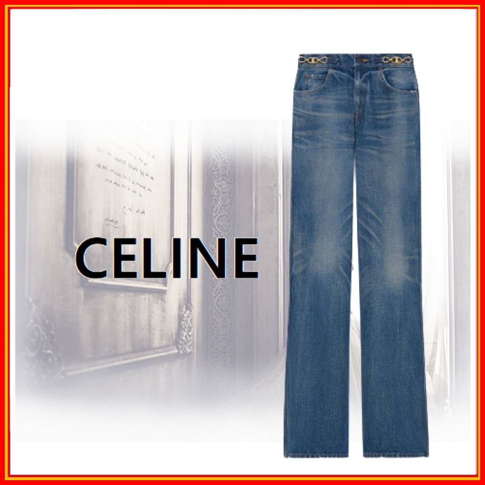 有名人愛用【CELINE】「トリオンフ」シグネチャー フレアデニム 有名人愛用【CELINE】「トリオンフ」シグネチャー フレアデニム