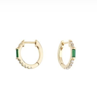 関送込☆Ron Herman取扱 SHASHI エメラルド フープ ピアス (Ron Herman ...