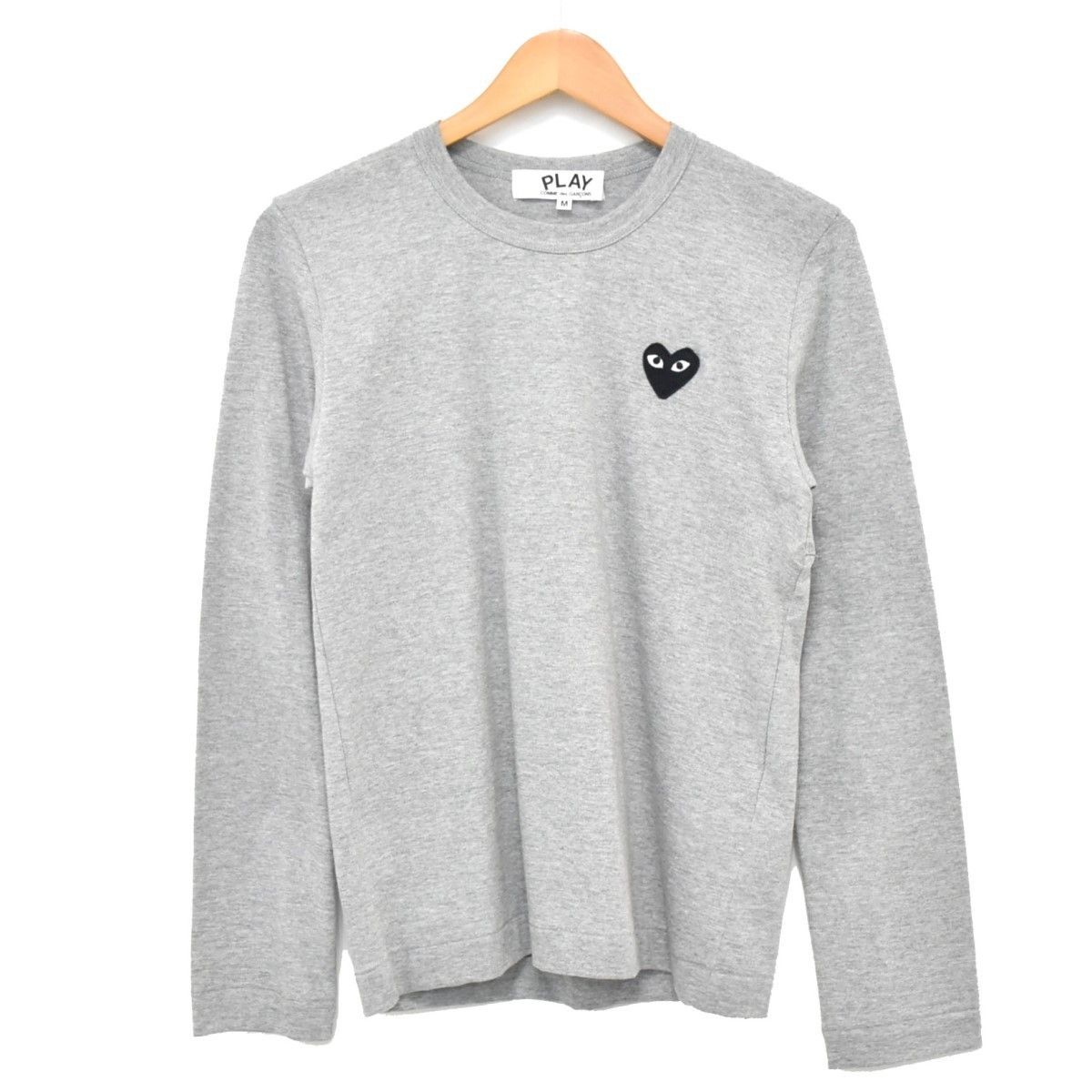 正規品販売！ PLAY コムデギャルソン レディース グレー 長袖 Tシャツ ロング トップス
